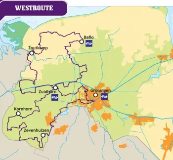 PWP West route kaart